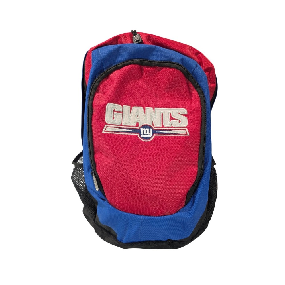 New York Giants NFL Backpack Blue Red Embroidered Logo School Travel Bag Mens